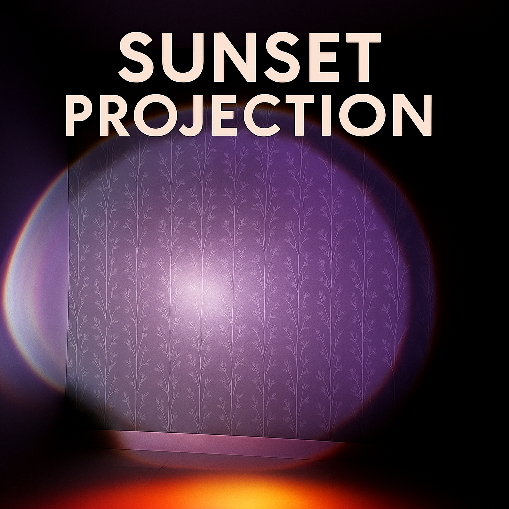 LED Sunset Projection Lamp with Remote – 16 Color Night Light for Room