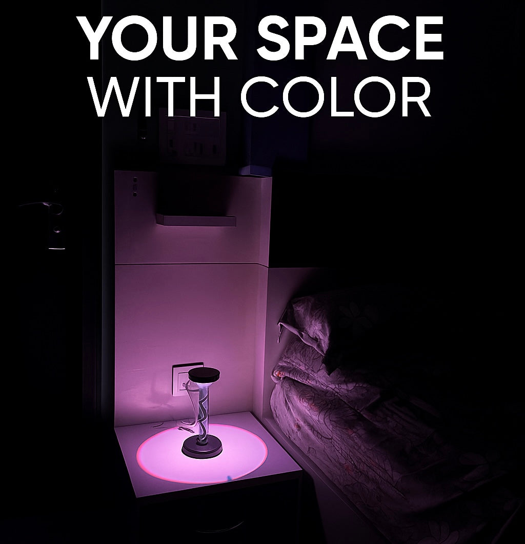 LED Sunset Projection Lamp with Remote – 16 Color Night Light for Room