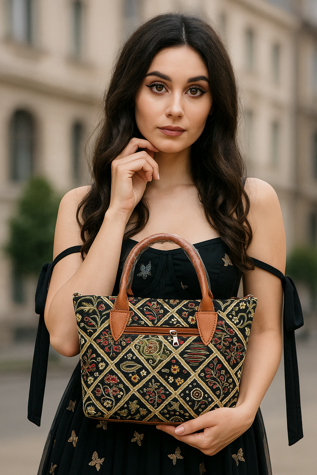 Elegant Handcrafted Ethnic leather bag for women