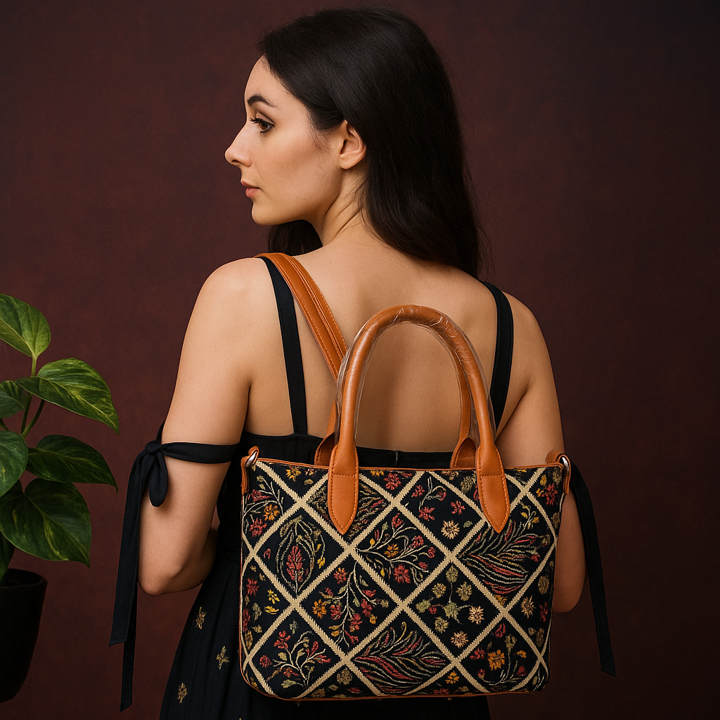 Elegant Handcrafted Ethnic leather bag for women