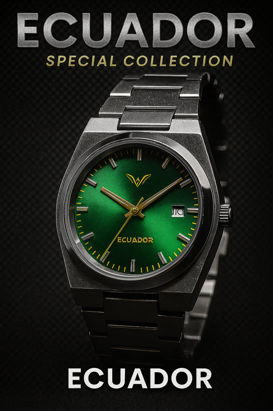 ECUADOR Special Collection analog watch-Silver green